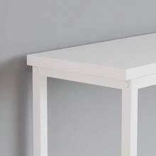 Narrow Console Table MDF Top Metal Frame Slim Small Entryway Table Thin Sofa Table Side Table Display Table For Hallway, Bedroom, Living Room, Foyer - White - View 6