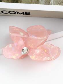 1 件可爱蝴蝶波西米亚醋酸纤维闪亮水钻三角形发夹，简单多彩的发夹，适合夏季、春季、秋季、冬季、返校、日常旅行、聚会、海滩派对、佩戴发饰时尚爪夹女士发夹女士发夹优雅发夹秋季配饰