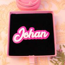 1pc Custom Acrylic Refrigerator Magnet, Double-Layer Personalized Name Tags In Blue, Pink, Yellow, And Green, Ideal For Decorating Cabinets And Boxes, Perfect Gift For Family, Colleagues Or Friends, Name Magnet,Playful Design, Vibrant Colors, Magnetic Name Tags,Delicate Romance - Fridge Magnets - View 18