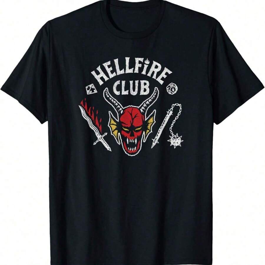 4 Hellfire Club Skull & Weapons T-Shirt.Jpg