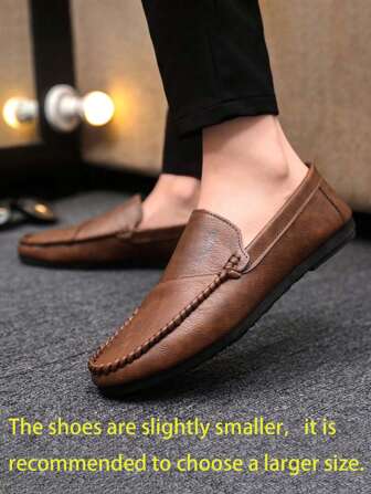 Men's Fashion Business Dress Shoes Comfortable Soft Bottom Leather Loafers Penny Shoes, Lightweight And Convenient To Wear (This Product Runs Small, It Is Recommended To Choose One Size Up)