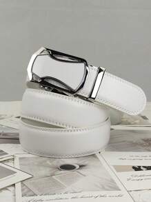 Automatische Gürtelschnalle, weiß, Herbst, Halloween Herbst-Winter Accessoires, geeignet für Teenager, Jugendliche, Herren, Lässig, Outdoor, Sport, Urlaub, Abschlussgeschenke, Geburtstag, Alltagskleidung