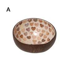 1pc Coconut Shell Candy Bowl Holder, Decorative Salad Bowl - Natural Coconut Shell Bowl Storage Bowl - Candy Container Nut Rack, School Supplies, Back To School - Brown - View 17