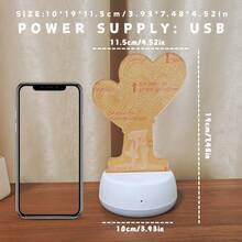 1 件现代创意 3D 浪漫气球情侣 LED 夜灯 - USB 供电带开关控制柔和暖光台灯，适合所有房间类型 - 家居卧室客厅装饰，送给男朋友丈夫的浪漫礼物 - 黃色 - 查看 6