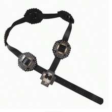 Cinto de rebite estilo cowboy ocidental feminino vintage boêmio country