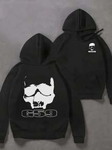 Skull G59 Graphic Streetwear ,Hoodie,Men's Double-Sided Printed Casual And Comfortable Hoodie, Casual And Versatile Coat In Autumn And Winter(1 PC)