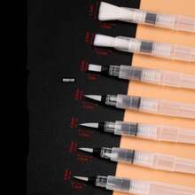 1/3/7pcs Watercolor Brush Set - Easy To Refill, Ideal For Beginner And Artist Watercolor Brushes, Refillable Watercolor Brushes. Premium Nylon Paintbrushes With Water Reservoir, 7 Brush Shapes, Suitable For Oil, Acrylic, Watercolor - Great For DIY Art Projects, Back To School, Christmas, Halloween, Thanksgiving Craft Supplies - White - View 12