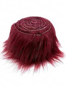 Tira de tela de piel de felpa artificial - Pelo rizado recortado previamente para barbas de gnomos, disfraces de cosplay y decoraciones, para decorar el dobladillo de faldas, material de ribete de piel artificial