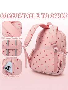 School Backpack For Girls Boys - 3PCS Corduroy Kids Backpack Set With Lunch Box & Pencil Pouch, Lightweight Teen Girls School Bag Laptop Bag Travel Daypack For Elementary Middle High School Student Back To School Bookbag Set - Blue Floral - 查看 5