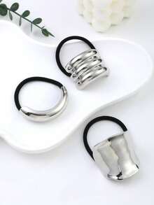 Set da 7 pezzi/6 pezzi/5 pezzi/1 pezzo di fermagli per capelli in metallo minimalisti, elastici per coda di cavallo, elastici per capelli, scrunchies, corda per capelli elastica, accessori per capelli, regali