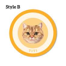 1pc Customized Round Pet Carpet, Can Print Personalized Photo And Name, Soft Faux Cashmere Non-Slip Rug, Cute Floor Mat, Suitable For Dog Or Cat Lovers, Cozy Home Decor, Can Be Used In Bedroom Or Living Room, Christmas, Thanksgiving, Halloween Gift - Multicolor - View 7