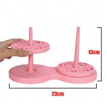 Dual Yarn Spinners Knitting Rotary Plastic Tools, Detachable Yarn Holders, Double Vertical Spinning Stand, Textile Wool Agri Flower Knitting Rotary Hand Knitting Tool 3D Printed