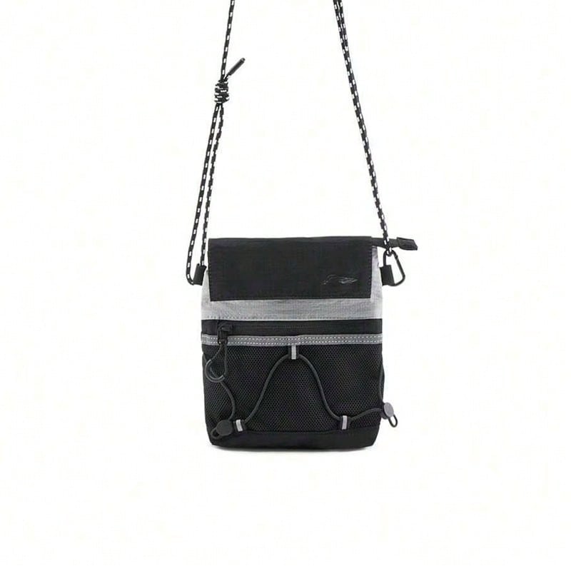 Li Ning Outdoor One Shoulder Bag, Outdoor Sports Casual Crossbody Bag, Autumn Outdoor Shoulder Bag, Portable Small Bag, ABDV221 - Black - View 1