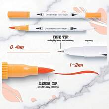 PLUMONES DOBLE PUNTA  Infantil De  Con 12 Colores DiferentesIDEAL PARA CUALQUIER ACTIVIDAD ESCOLAR Y ARTISTICA - Multicolor - Ver 2