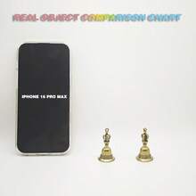 迷你手摇复古黄铜魔铃 - 防魔护身符、钥匙扣吊坠，非常适合家居装饰和节日礼物 吊坠饰物 饰物吊坠 - 彩色 - 查看 4