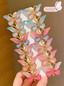 48 piezas Clips de pelo de mariposa 3D de resina coloridos y lindos para niñas, de calidad cristalina transparente, exquisitos y vivos, accesorios para el cabello. Adecuados para coletas, trenzas y otros peinados, agregando un ambiente. Adecuado para accesorios diarios para el cabello de niñas y la temporada de regreso a la escuela. Se puede combinar con diferentes peinados y atuendos. Clips de pelo de mariposa navideños, decoraciones navideñas, regalos navideños para niños