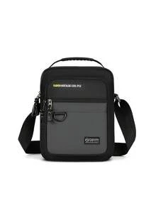 1pc New Vertical Nylon Material Multi-Layer Zipper Closure Adjustable Shoulder Strap Casual Daily Business Men Messenger Bag, Suitable For Commuting, Work, Business Meetings Canvas Tote Bag - Multicolor - View 15