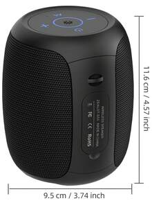 Zealot S53 便攜式無線音箱,帶呼吸氛圍燈,非常適合戶外,ipx6 防水,電池壽命長,tws 連接,免持通話,兼容 Tf 卡、u 盤、aux,可連接手機、平板電腦、電腦和電視。 - 雨淋迷彩 - 查看 4