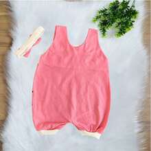 Overalls + Headband Set – Baby Girl Cow Print Size RN To 3 Months - Berwarna merah muda - View 4
