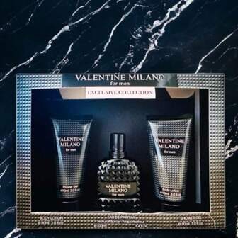 Valentine Milano For Men Set - Intense geur met mannelijke en verfijnde noten - Inclusief parfum, douchegel en bodylotion - Ideaal om cadeau te doen of voor dagelijks gebruik - ✅ Levering binnen 3-5 dagen