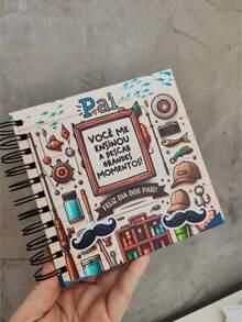 Mini Scrapbook Album For Pasting Photos Gift For Father - Multicolor - View 3