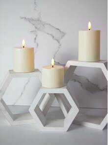 3pcs Remote Control LED Flickering Electronic Candle Lights - Battery Powered Night Lights, Realistic Candle Design Suitable For Birthday, Wedding, Home Decor, Party Events, Proposal, Christmas, Valentine's Day, Candle Lighting, Flame Effect Lighting - ánh sáng trắng ấm áp - Xem 3