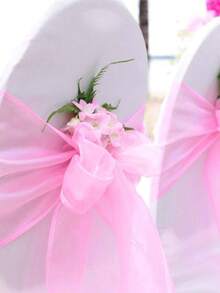 1卷5/10/20米浅粉色欧根纱面料，可用于婚礼派对背景装饰、生日派对餐桌装饰、鲜花包装、婚礼拱门装饰、椅背装饰带、派对礼物、婴儿派对装饰、性别揭晓派对装饰、圣诞节装饰、2026新年装饰等。 - 淺粉色 - 查看 7