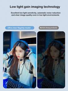 专业级 1080P 高清 USB 网络摄像头（带内置麦克风），适用于笔记本电脑和台式电脑，专为家庭在线课程、直播和高清视频会议而设计。