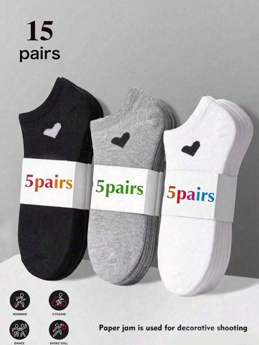 1/3/6/9/15 PairsNo Show Socks Women And Men Low Cut Ankle Short Anti-Slid Athletic Running Novelty Casual Invisible Liner Socks