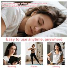 V Face Face Lifting And Firming Sleeping With Chin Strap Double Chin Sleeping Mask, Full Face Lifting Anti-Sagging Face Sculpture, Lasuroa, Breathable And Reusable, Double Chin Reducer, Pink V-Shaped Line Lifting Mask Jaw Exerciser - Màu tím - Xem 7
