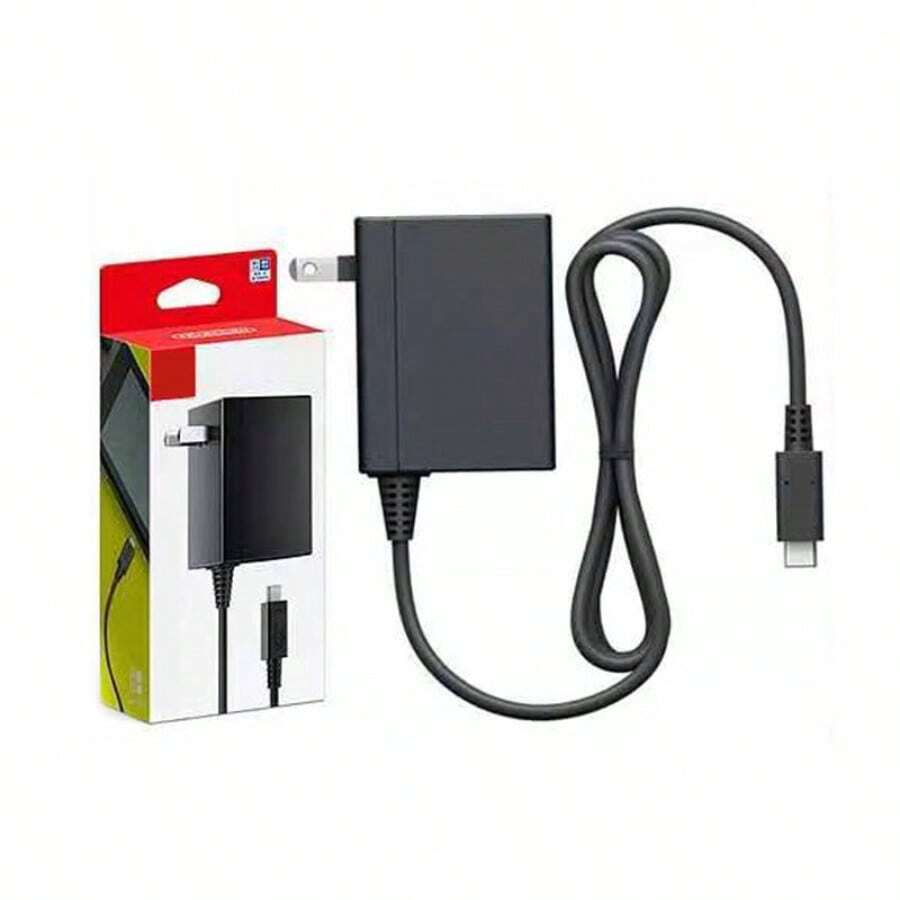 AC Adapter For Nintendo Switch Console – Compatible With Nintendo Switch/Switch OLED, Fast Charging USB-C Power Supply For Home And On-The-Go Gaming - US A Type Plug(110-127V) - View 1
