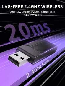 Słuchawki gamingowe Acinaci BL500 bezprzewodowe z mikrofonem, 2,4 GHz/Bluetooth, z mikrofonem z redukcją szumów – czarno-białe