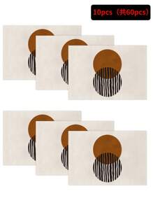 1 Stück/4 Stücke/6 Stücke Tischset für die tägliche Dekoration, Tischsets aus Leinen in gedeckten Farben, schmutzabweisende Tischsets, geeignet für Zuhause, Esszimmer und Restaurant, Tischdekoration, Heimtextilien