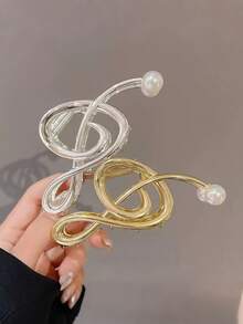 1 件金属多色丝带蝴蝶结发夹，新款发夹发夹简单而百搭的发夹，是情人节休闲礼物的理想选择情人节发夹发夹发夹发夹发夹，爪夹