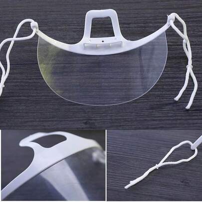 1 peça Máscaras Transparentes Antiembaçantes Permanentes de Plástico para Cozinha e Restaurante Utensílios de Cozinha