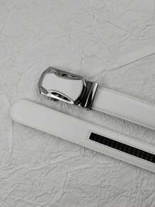 Automatische Gürtelschnalle, weiß, Herbst, Halloween Herbst-Winter Accessoires, geeignet für Teenager, Jugendliche, Herren, Lässig, Outdoor, Sport, Urlaub, Abschlussgeschenke, Geburtstag, Alltagskleidung