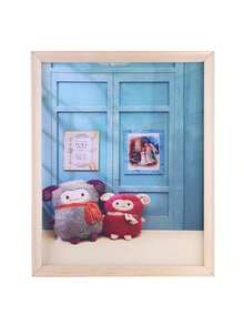 1 pièce de cadre photo en bois assemblé par mortaise et tenon de couleur bois naturel / Cadre photo en bois fait main DIY / Cadre photo en bois de tailles multiples / Cadre photo en bois de grande taille - Multicolore - Voir 5