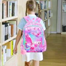 3pcs/Set Girls Backpack, Butterfly Backpack Set With Lunch Box, Cute Elementary School Backpack Suitable For Preschool Children - Backpack - View 6