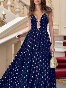 فستان شيفون بطبعة أوراق، أنيق وجذاب بياقة على شكل حرف V، فستان زلة عتيق، فستان لحفلة العودة إلى المدرسة، مناسب للشاطئ والعطلات والمهرجانات الموسيقية وحفلات المشروبات، ملابس سيدات جوتيك جذابة لعيد الميلاد