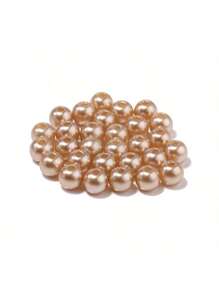 100/300/1000pcs Abs Faux Pearl Beads, Straight Hole Design In Various Colors, 3/4/6/8/10mm For Diy Bracelet, Earrings And Necklace Making
