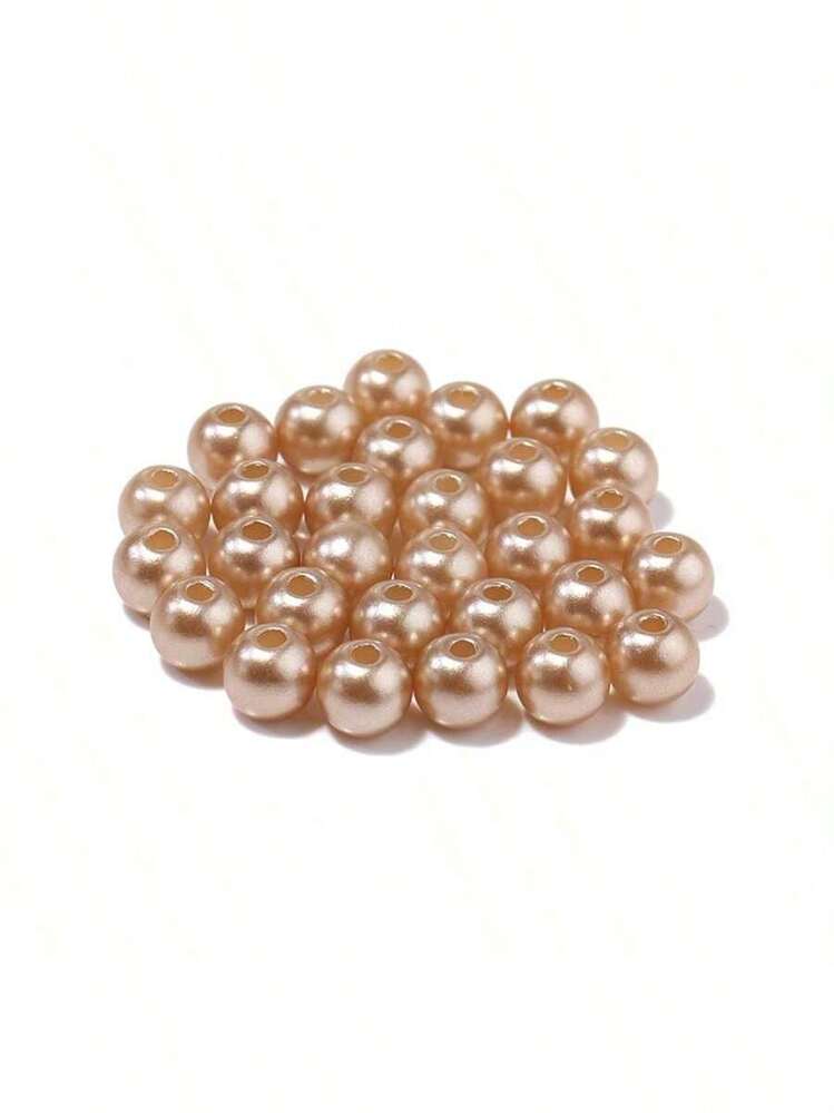 100/300/1000 Piezas De Cuentas De Imitación De Perlas De Abs, De Color, Redondas, Con Agujero Recto, Cuentas Sueltas, 3/4/6/8/10mm, Adecuadas Para La Fabricación De Pulseras, Aretes Y Collares Diy - Neblina azul - Añade 21