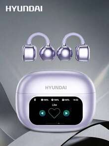 HYUNDAI HY-C02 Smart Bluetooth Earbuds, In-Ear Wireless Headphones With Touch Control Screen, Multifunctional Noise-Proof, Long Battery Life, High-Quality Audio, Comfortable Open-Ear DesignEarclip - 彩色 - 查看 15