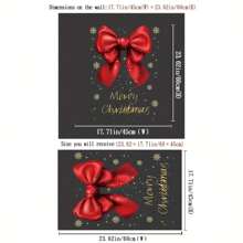 1pc/2pcs Christmas Holiday Decoration Shop Window Glass Door Static Cling Sticker Merry Bow Decal Home Decor Christmas Decorations Room Decor