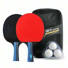 New Speed And Spin PPong Table Tennis Set / Rackets With 2 Bats,3 Balls & Bag - Red - View 4
