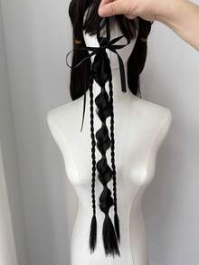 Bubble Ponytail Catwalk Photography Ponytail 1pc New Chinese Ponytail Female Synthetic Black And Brown Hair Accessories - Multicolor - View 9