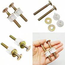 2 Pack Toilet Seat Screws Heavy Duty Hinge Bolts Screws With Plastic Nuts And Metal Washers Replacement For Top Mount Toilet Seat Hinges