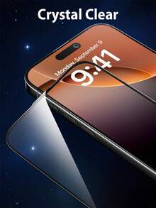 3片装自动对齐钢化玻璃屏幕保护膜，高清材质，防尘，无气泡，易于贴合，兼容苹果X/XR/11/12/13/14/15/16/16 Plus/16 Pro/16 Pro Max/16e系列，生日、送给家人、朋友的理想礼物，必备手机屏幕保护膜，适合日常保护、办公、居家使用，防水、防震、防摔、防刮、防指纹，全覆盖。 - 無色 - 查看 6