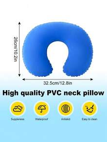 1pc Travel Pillow Neck Pillow Airplane Pillow Travel Car Home Office Travel Neck Flight Pillow Snap Button With Soft Cover, U Shaped Neck Pillow Portable Student Adult Pillow Pad, Supports Neck And Protects Cervical Vertebrae While Studying Or Riding In Car, Office Or Other Travel - Multicolor - View 10