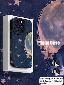 1 件时尚宇宙图案垂直仿皮防震防指纹手机壳，适用于苹果和型号 - 彩色 - 查看 1