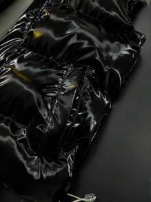 [Comodo e caldo] Gilet da uomo alla moda con imbottitura spessa e lucida - Giubbotto senza maniche con collo alto e zip, con tasche, adatto per autunno/inverno, in pile